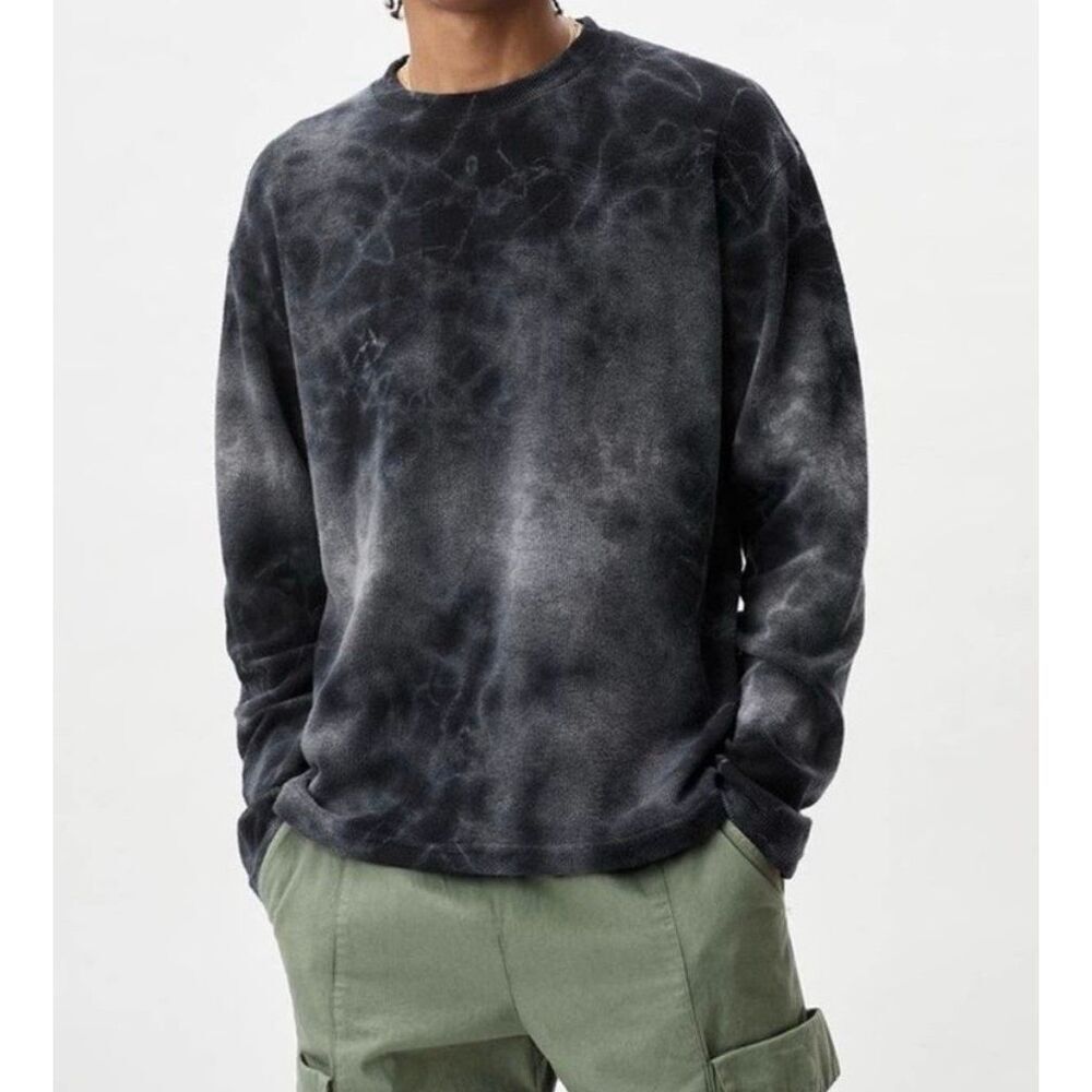 John Elliott Block Terry Long Sleeve Crew Neck